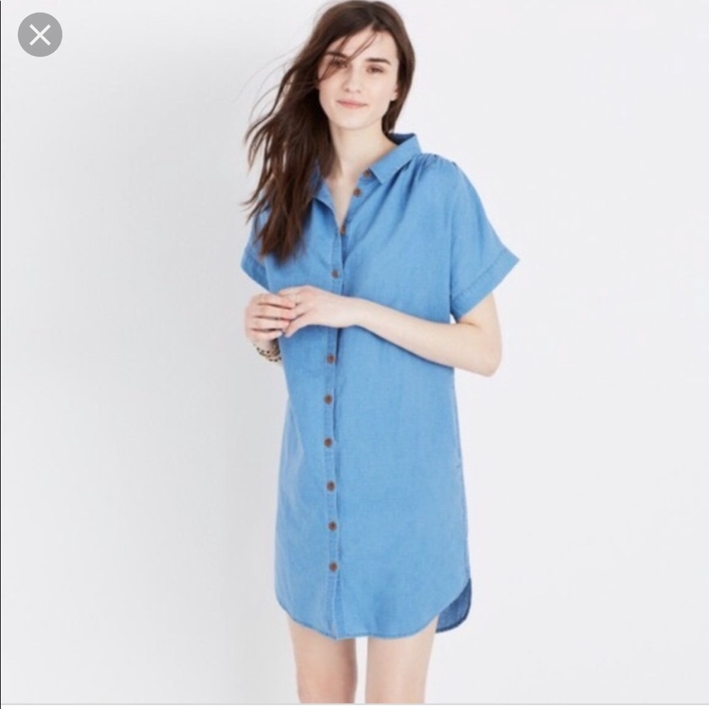 Madewell Central shirt dress in indigo